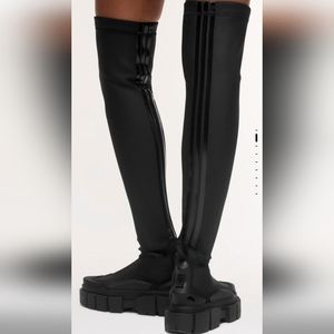 Ivy Park Noir Supersleek Long Boots